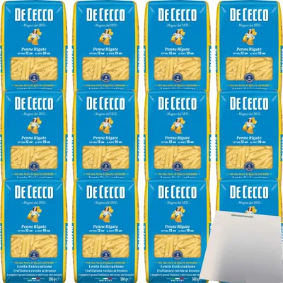 Produktbild von De Cecco Nudeln Penne Rigate n.41 12er Pack (12x500g Packung) + usy Block