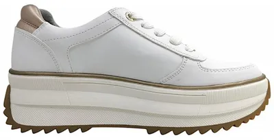 Immagine prodotto di Scarpe da donna del marchio Tom Tailor, modello stringato, sportive, colore bianco, adatte al tempo libero