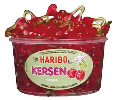 Productafbeelding van Haribo Happy Cherries-blik met 150 stuks