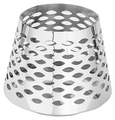 Produktbild von FINK Windlicht LUMA - Kerzenhalter aus Edelstahl, silber, H 19 cm, Ø 19 cm - für innen und außen, Terrasse, Gartendeko