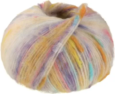 Produktbild von Lana Grossa - Cassata 0008 rohweiß orange violett hellblau gelb