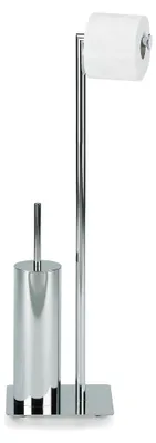 WC-Bürsten-Set mit Papierhalter, 71 cm, verchromtes Metall