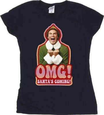 Produktbild von Elf - "Santa's Coming" T-Shirt für Damen BI19474 (XXL) (Marineblau)