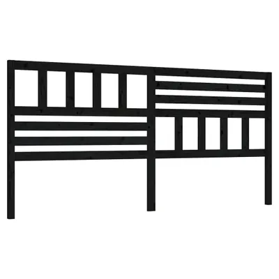 Produktbild von Kopfteil Schwarz 186x4x100 cm Massivholz Kiefer