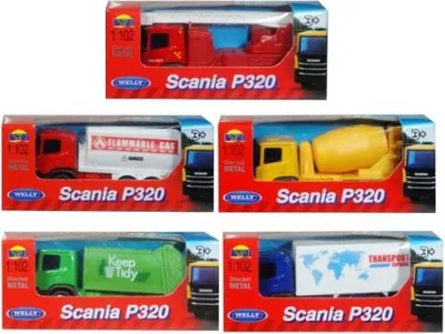 Zdjęcie produktu dla Ciężarówka WELLY Scania 1:102 mix 00985
