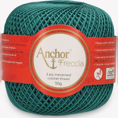 Immagine prodotto di Anchor Freccia 6 – filo di cotone mercerizzato per uncinetto (Colore 00666)