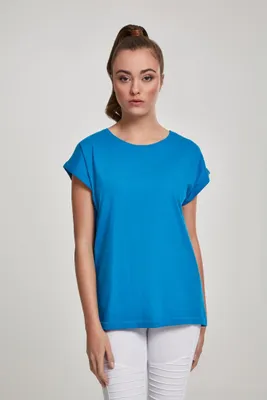 Obrázok produktu pre Dámske tričko Urban Classics Ladies Extended Shoulder Tee hawaiianblue - S