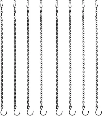 Image de Chaînes métalliques noires de 50 cm pour nichoirs, lampes, cages d'élevage d'oiseaux et carillons éoliens