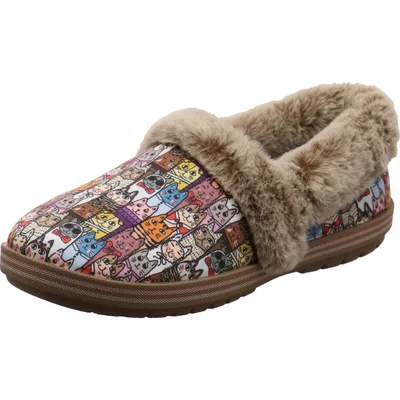 Produktbild von Skechers Damen Hausschuh Bobs too Cozy - Chic Cat bunt