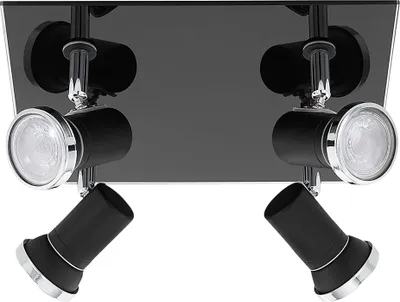 Obrázok produktu pre EGLO LED stropné svietidlo 33678 čierne, 4 x GU10 3,3W, 4 x 240lm, 3000K, IP44
