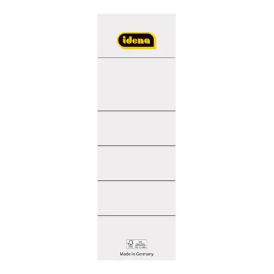 Produktbild von Rückenschilder 8cm sk kurz weiß 10erMix, selbstklebend,