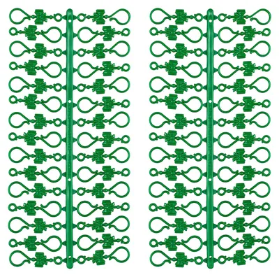 Produktbild von 60 Stück Weihnachtskugeln Haken "Klassik Grüne Schleife" Aufhänger