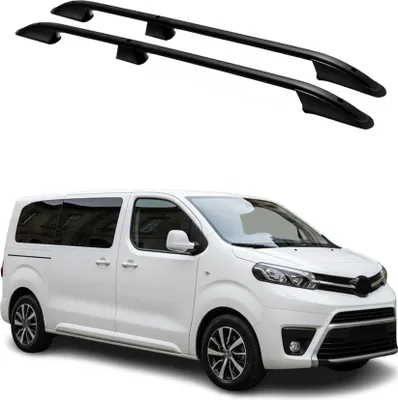 Obrázek produktu pro Podélné střešní nosiče pro Toyota Proace 2016–2024 L1 (krátká verze), hliník, černé