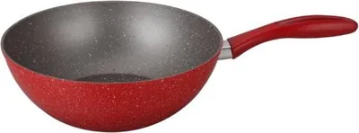 Obrázek produktu pro Wok pánev Oliver Voltz OV54420A28, 28x8cm, mramorový povrch, indukční, červená