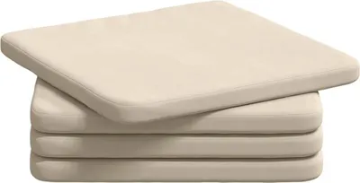 Zdjęcie produktu dla vidaXL Poduszka do siedzenia 4 szt. beżowa 40 x 40 x 3 cm tkanina z mikrofibry