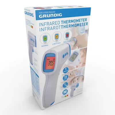 Produktbild von Grundig ED-18993: Infrarot-Digital-Thermometer mit LED-Licht-Anzeige