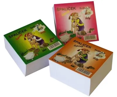 Obrázek produktu pro Bloček poznámkový lepený, 9x9 cm, výška 4,5 cm, bílý