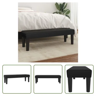 Produktbild von The Living Store Sitzbank Schwarz 100x30x30 cm Kunstleder
