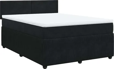 Immagine prodotto di vidaXL Letto a molle con materasso nero 140x200 cm in velluto