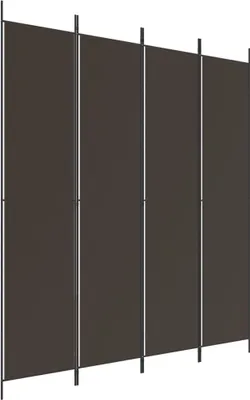 Immagine prodotto di vidaXL Set di 4 paraventi Braun 200x220 cm in tessuto