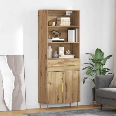Obrázok produktu pre vidaXL Highboard Artisan dub 69,5 x 34 x 180 cm Materiál na báze dreva