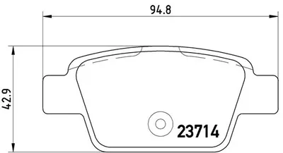 Produktbild von Brembo Bremsbelagsatz, Scheibenbremse Hinterachse P 23 080
