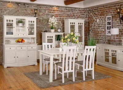 Produktbild von Esszimmer Design Möbel Landhaus Stuhlgruppe Tisch+4xStühle 5tlg. Set Garnitur