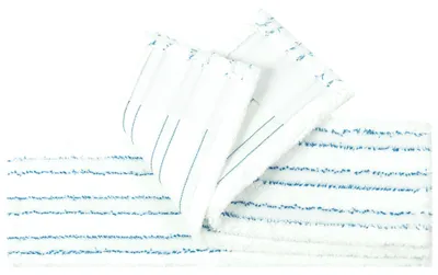 Produktbild von Wischbezüge 3er Set 14x45 cm, weiß/dunkelblau, 90% Polyester 10% Polyamid, 600 g/m²