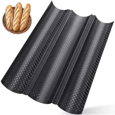 Immagine prodotto di Forma per baguette antiaderente per 3 panini