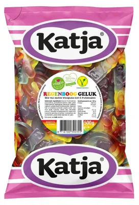 Produktbild von Katja Regenbooggeluk vegan 500g – bunte vegane Süßigkeit, Snack & Geschenk