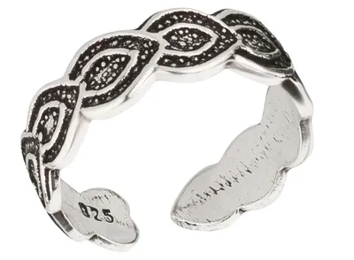 Produktbild von Zehenring Zehring elegant Antikmuster 925 Silber
