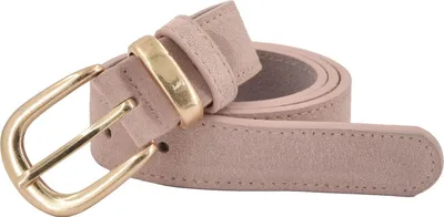 Produktbild von styleBREAKER Damen Echtleder Gürtel 3 cm | weiches Rindsleder Velours Optik | Edle Antik Gold Schnalle | Vintage Wildleder Look für Jeans & Kleider | Kürzbar