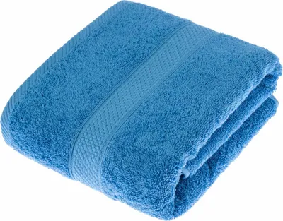 Produktbild von HOMESCAPES Frottee Duschtuch 100% Baumwolle Handtuch 70x130cm – azurblau
