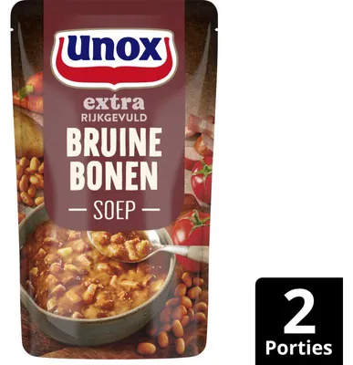 Immagine prodotto di Unox Bruine Bonensoep 570g – Zuppa di fagioli sostanziosa, deliziosa e tradizionale