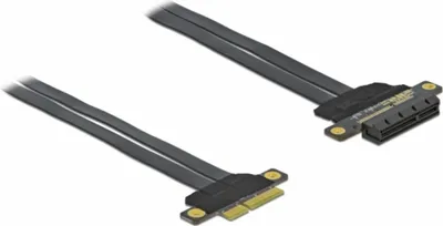 Obrázek produktu pro DeLOCK Karta PCI Express Riser x4 na x4, s ohebným kabelem délky 30 cm, PCIe, PCIe, Černá, Zelená, 0,3 m, 1 kusů