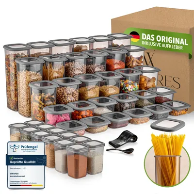Produktbild von Viwares Vorratsdosen mit Deckel Luftdicht, 42er Vorratsbehälter Set BPA-Frei, Vorratsdose zur Müsli Mehl Aufbewahrung Küche, Praktische Organizer Küche, Frischhaltedosen für Lebensmittelaufbewahrung