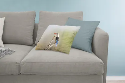 Produktbild von MuchoWow® Zierkissen Sofakissen Wohnzimmer Dekokissen 60x40 cm Graukopfliest klettert auf die Spitze eines Astes - Kopfkissen - Polster mit Foto