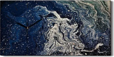 Produktbild von Leinwand Wanduhr Wandkunst Uhr Geräuschlos 60x30 Malerei Abstrakte Kunst - schwarze Hände