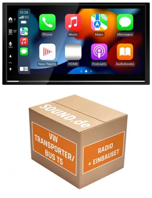 Produktbild von Autoradio Einbaupaket Kenwood DMX7722DABS passend für VW T5 + Delta 6 / MCD / MFD 1 Navigation + LFB | (Wireless) Apple CarPlay (Wireless) Android Auto