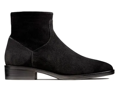 Zdjęcie produktu dla Czarne skórzane botki damskie CLARKS Pure Rosa z zamkiem błyskawicznym 37