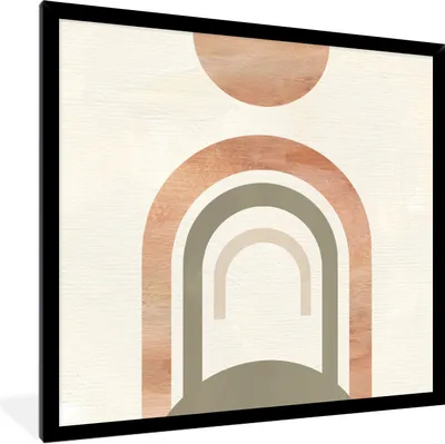 Produktbild von MuchoWow® Gerahmtes Poster Design - Rosa - Abstrakt 40x40 cm - Poster mit Schwarzem Bilderrahmen Wandposter Rahmen Foto Bilder - Mit Rahmen - Wanddekoration Schlafzimmer