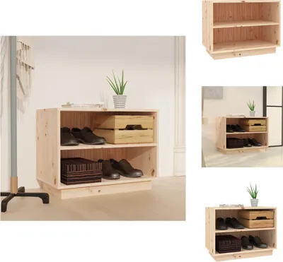 Obrázek produktu pro vidaXL Botník 60x34x45 cm z masivního borovicového dřeva - Botníky a skříně