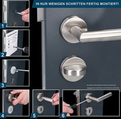 Produktbild von Famanu Türdrücker - Hochwertiger Türgriff - Universell - Langlebig