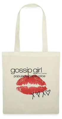 Produktbild von Spreadshirt Gossip Girl Popularity Has Its Price Kussmund Stoffbeutel, One size, Natur