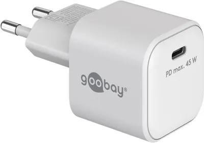 Produktbild von Goobay USB-C™ PD Schnellladegerät (45 W), weiß (65332)
