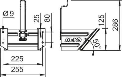 Produktbild von AL-KO Unterlegkeil HA53 für Anhänger & LKW, Radlast 1600-6500 kg, Reifenradius bis 530 mm
