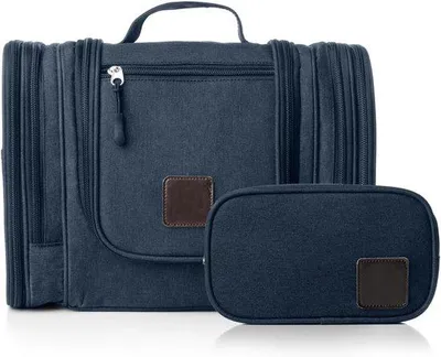 Produktbild von Famanu Kosmetiktasche für Männer und Frauen - Reise-Kosmetiktasche - groß blau