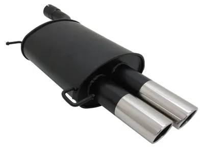Image de Novus acier sport Silencieux BMW E60 2x76 rond en acier inoxydable