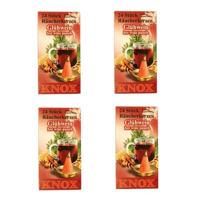 Produktbild von KNOX - 4er Set Räucherkerzen Räucherkegel Gr. M - Glühwein