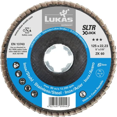 Produktbild von LUKAS Schleiflamellenteller SLTR X-LOCK Zirkonkorund ø 125 mm Korn 60
